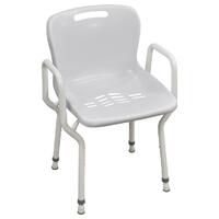 Heavy Duty Shower Chair w/ Arms - Zinc - 440 mm