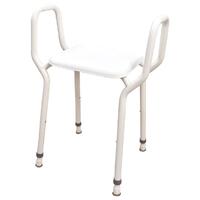 Heavy Duty Shower Stool w/ Arms - Zinc - 350 mm