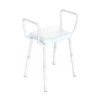 Shower Stool w/ Arms - Zinc - 350 mm