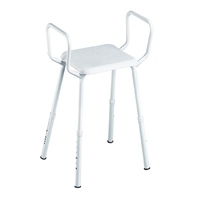 Shower Stool w/ Arms - Aluminium - 350mm