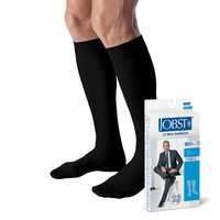 JOBST for Men - Knee - 15-20mmHg - Closed Toe - Small - Black