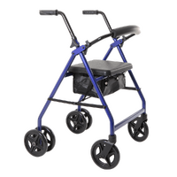 Aspire Push Down Seat Walker - Blue