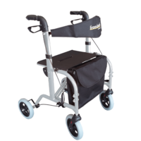 Freedom Hybrid Transroller Seat Walker/Wheelchair - Silver - BRO199