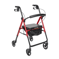Freedom Quad Adjustable Seat Walker - Red - BRO201-028