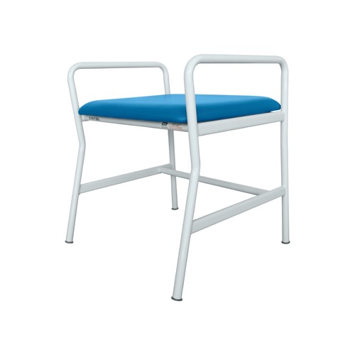 Shower Stool w/ Arms & Padded Seat - Zinc - 550mm