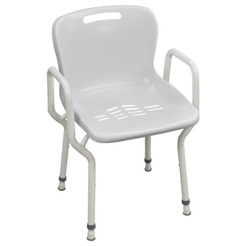 Heavy Duty Shower Chair w/ Arms - Zinc - 440 mm
