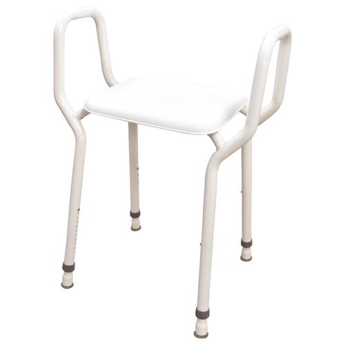Heavy Duty Shower Stool w/ Arms - Zinc - 350 mm