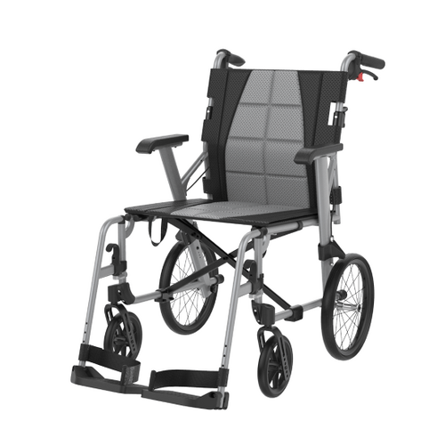 Aspire Socialite Folding Wheelchair - Attendant Propelled - Silver