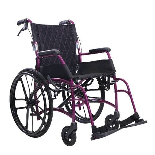 Aspire VIDA X Folding Manual Wheelchair - Purple