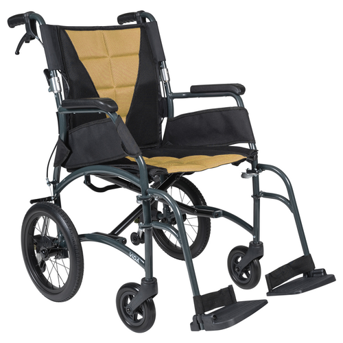 Aspire Vida Folding Wheelchair - AP - Mustard - 400mm