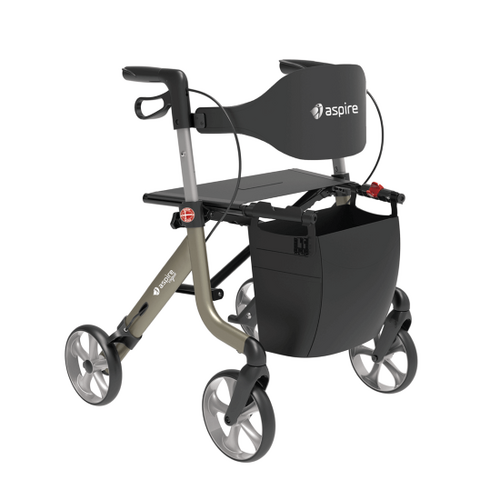 Aspire Vogue Lightweight Seat Walker / Rollator - Champagne
