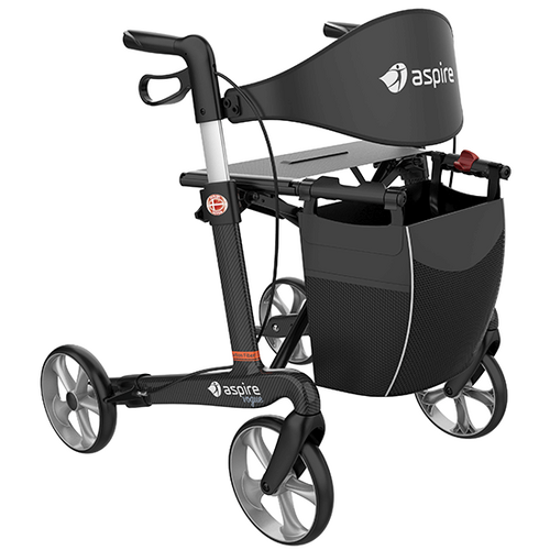 Aspire Vogue Carbon Fibre Seat Walker - Medium - Black