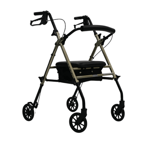 Aspire Flex Adjustable Seat Walker 6" Wheel - Champagne